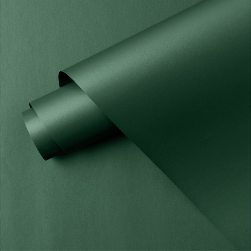 Viewing product image Matte Dark Green Holiday Gift Wrap - image 1 of 2