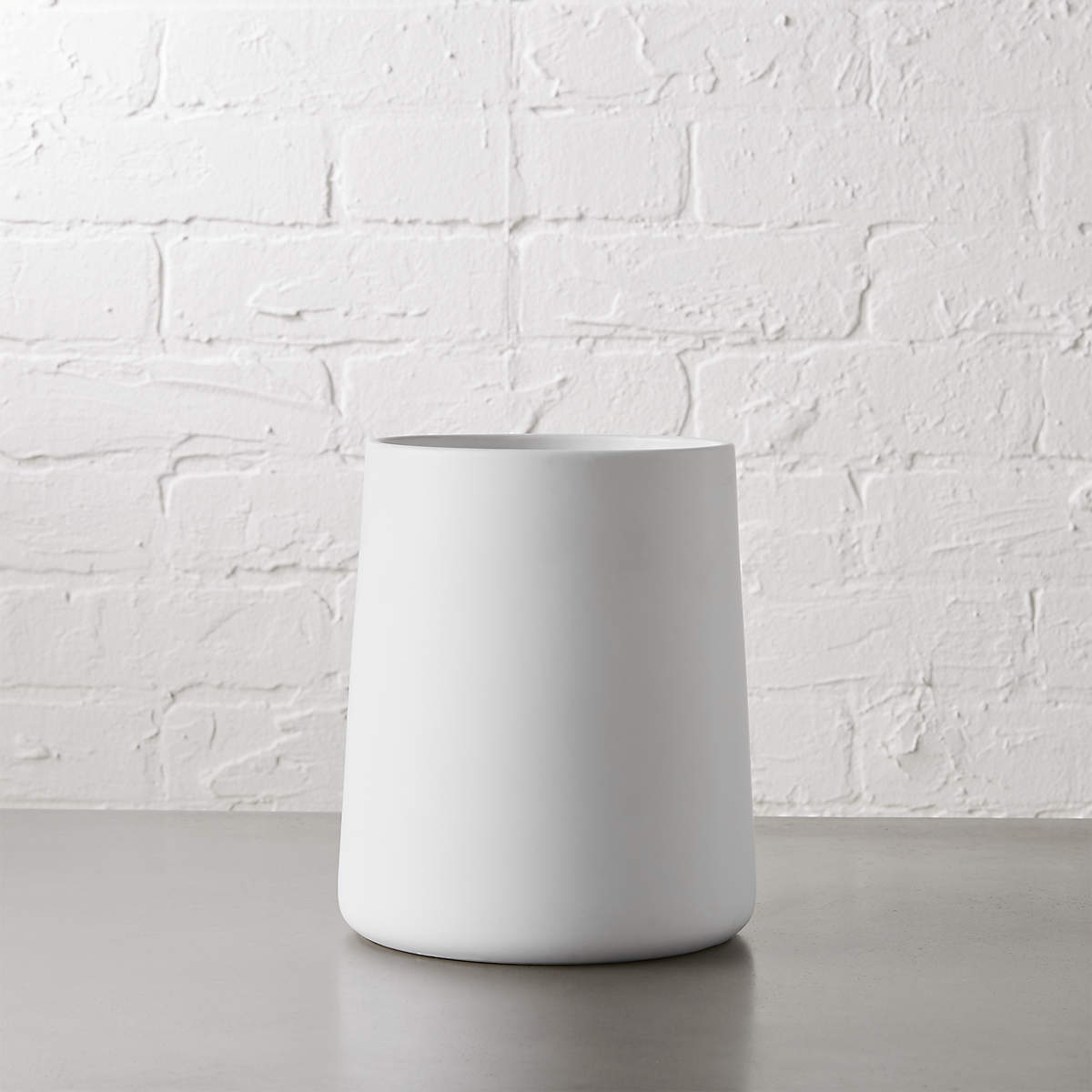 Modern Matte White Utensil Holder + Reviews CB2