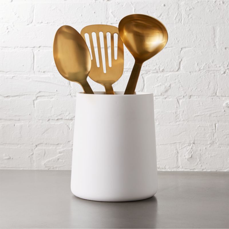View Matte White Utensil Holder details