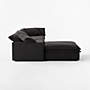 View Mattea 4-Piece Charcoal Black Performance Linen Sectional Sofa with Left-Arm - image 4 of 6