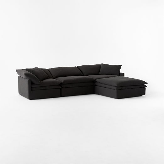 Mattea 4-Piece Sectional Sofa with Right Arm Bloce Noir