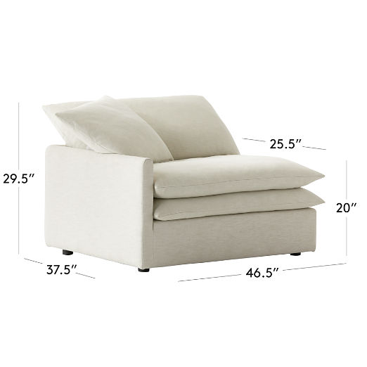 Mattea Neutral Performance Fabric Left-Arm Chair