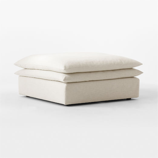 Mattea Neutral Performance Fabric Ottoman