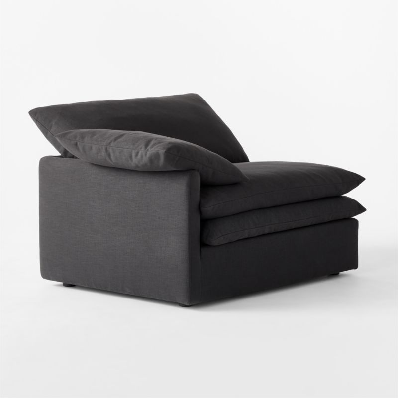 Mattea Charcoal Black Performance Linen Left-Arm Chair - image 4 of 8