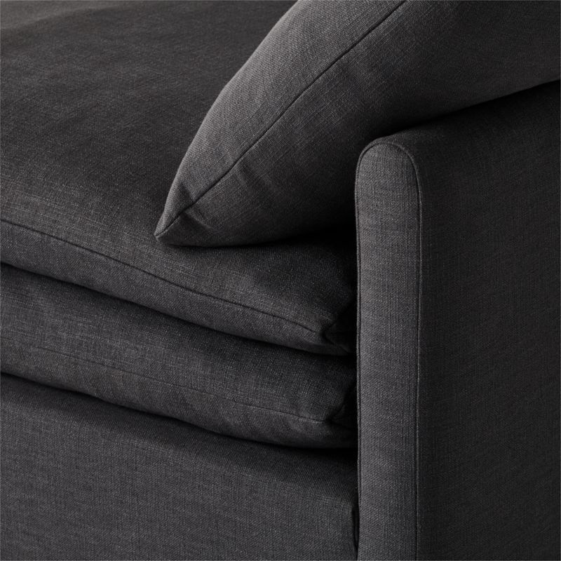 Mattea Charcoal Black Performance Linen Left-Arm Chair - image 7 of 8