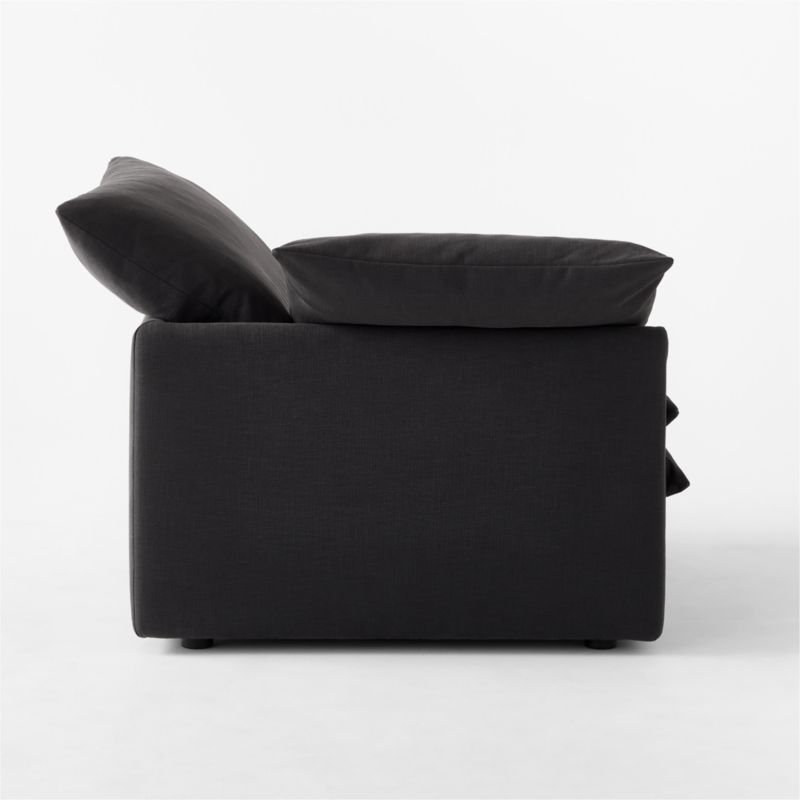 Mattea Charcoal Black Performance Linen Left-Arm Chair - image 5 of 8