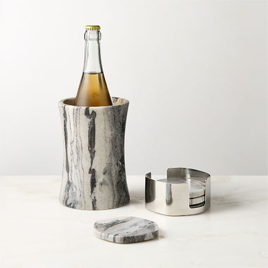 Matteo Marble and Stainless Steel Wine Accessories Gift Set