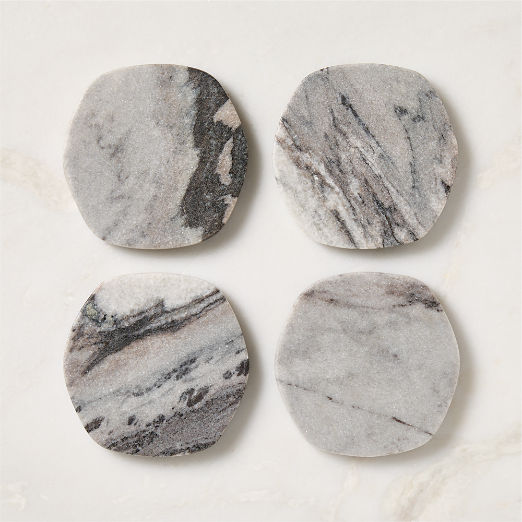 Matteo Grey Marble Coasters Set of 4