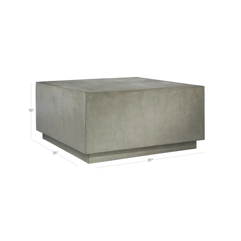 Cb2 matter grey cement coffee outlet table