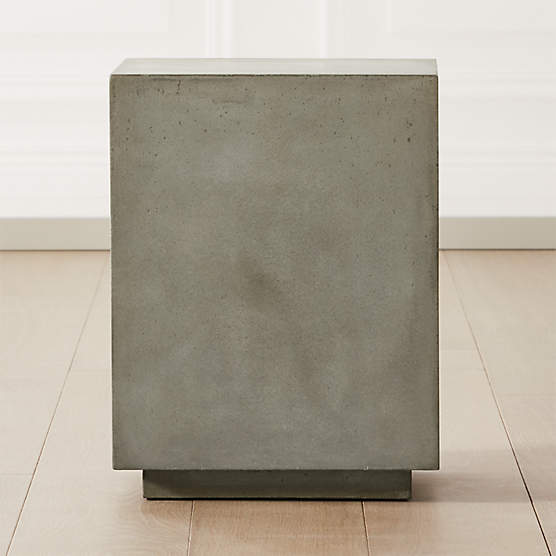 Cap Grey Cement Side Table + Reviews CB2