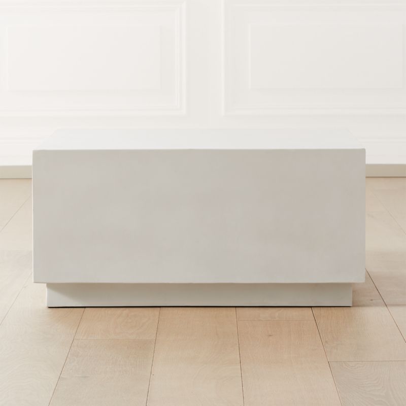 View Matter Ivory Cement Square Coffee Table details