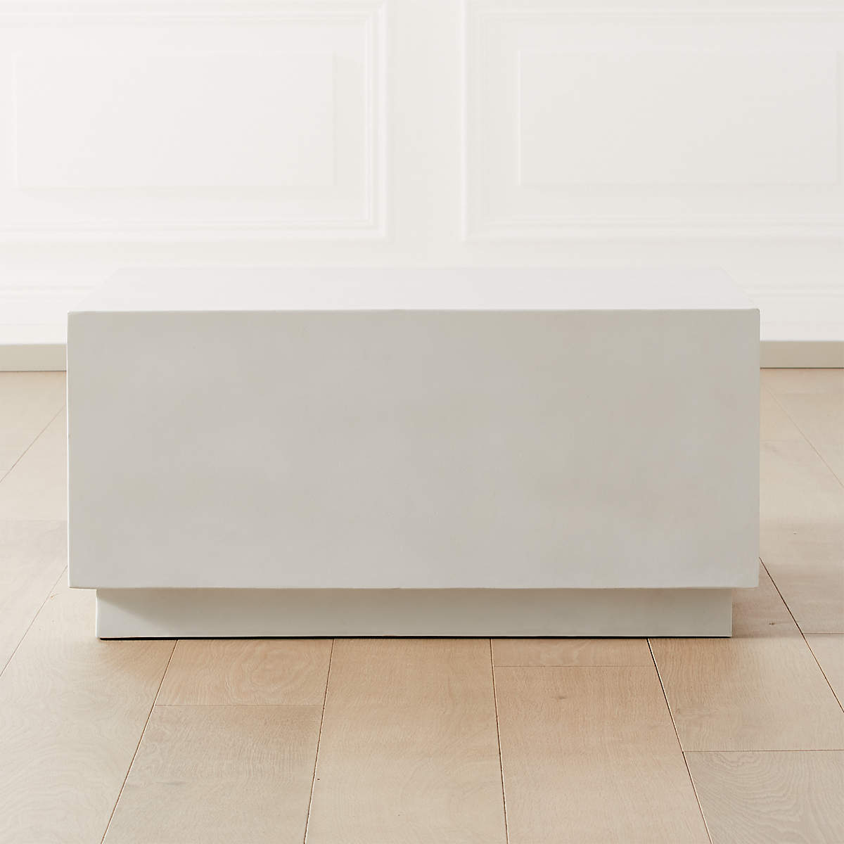 Matter Ivory Cement Square Coffee Table + Reviews CB2 Canada