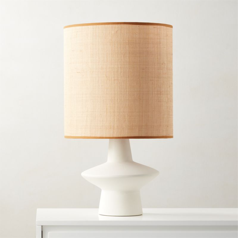 Mattin Ivory Ceramic Table Lamp + Reviews | CB2