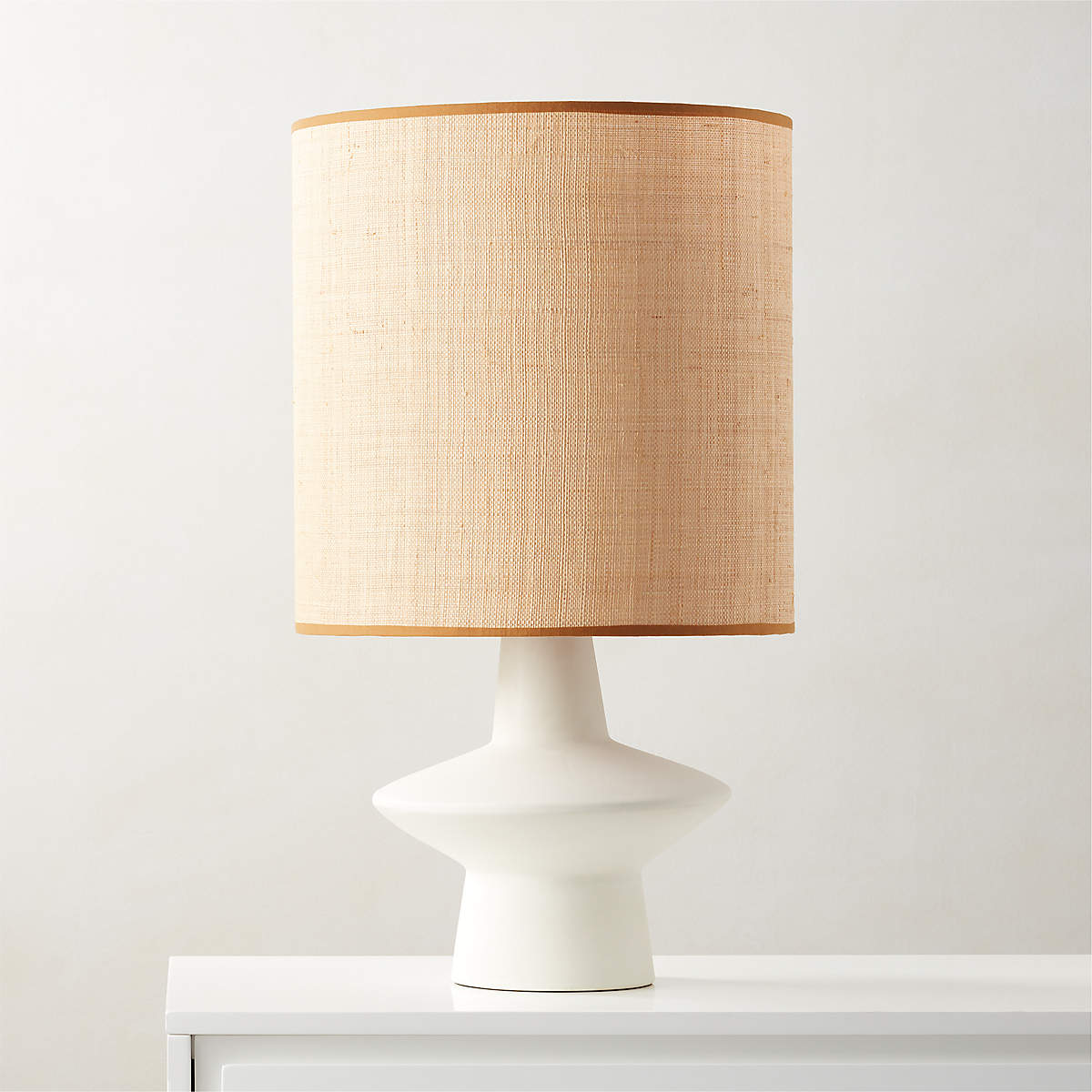 Mattin Ivory Ceramic Table Lamp + Reviews | CB2 Canada