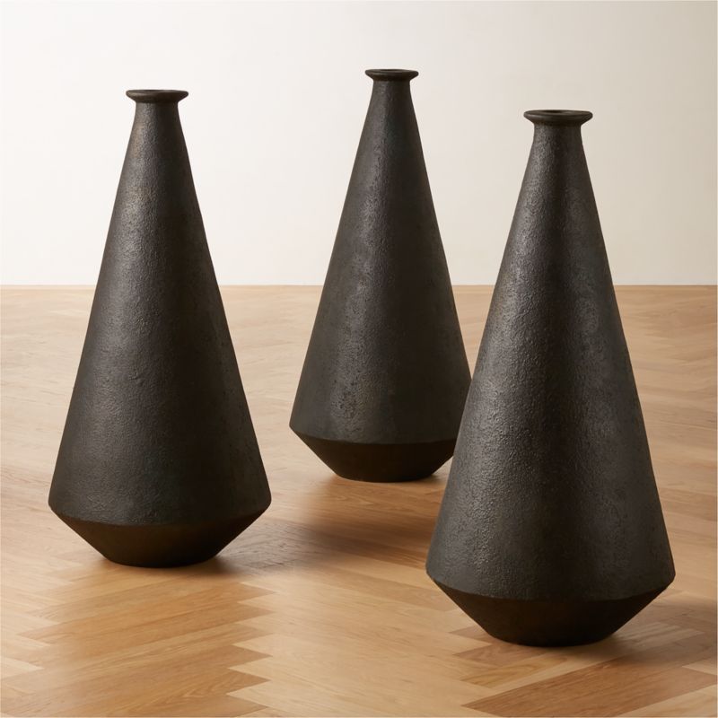 Maxime Black Terracotta Floor Vase - image 3 of 7