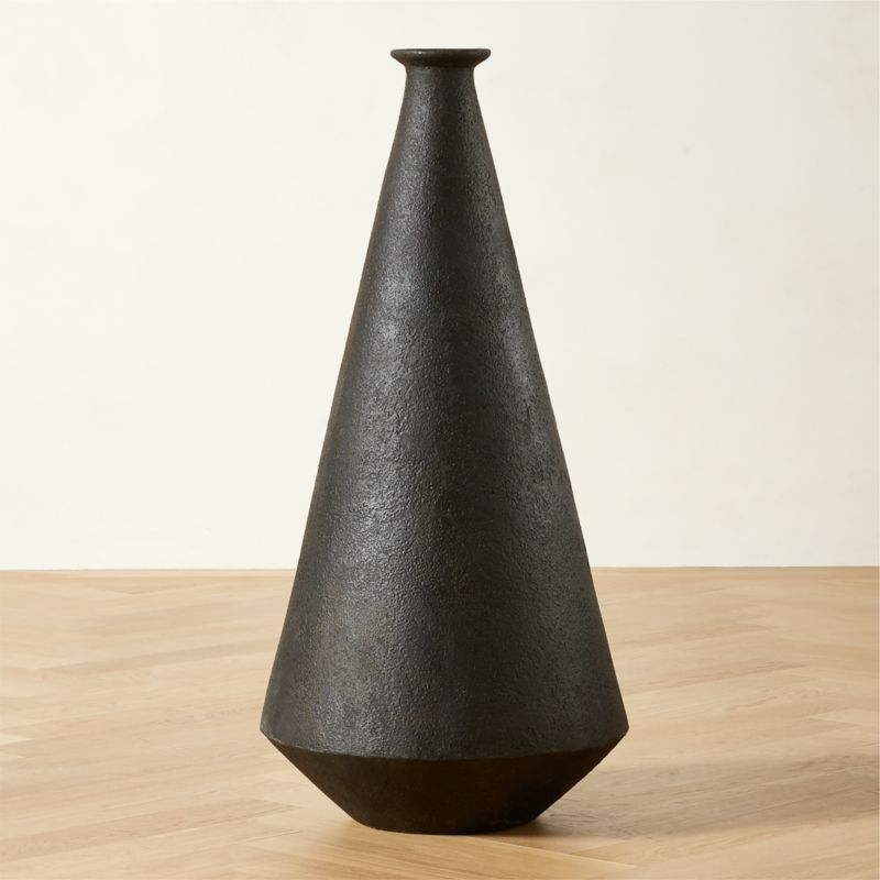 Maxime Black Terracotta Floor Vase - image 0 of 7