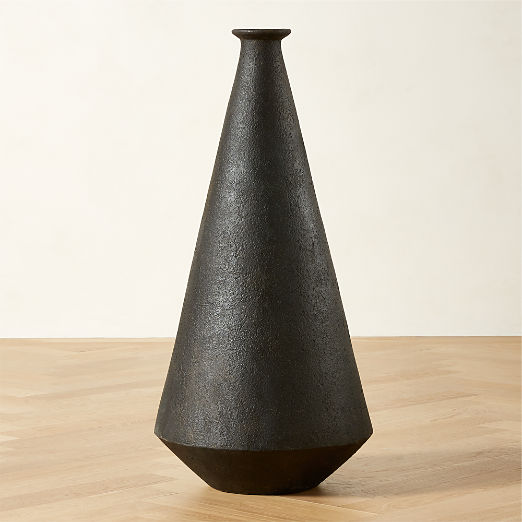 Maxime Black Terracotta Floor Vase