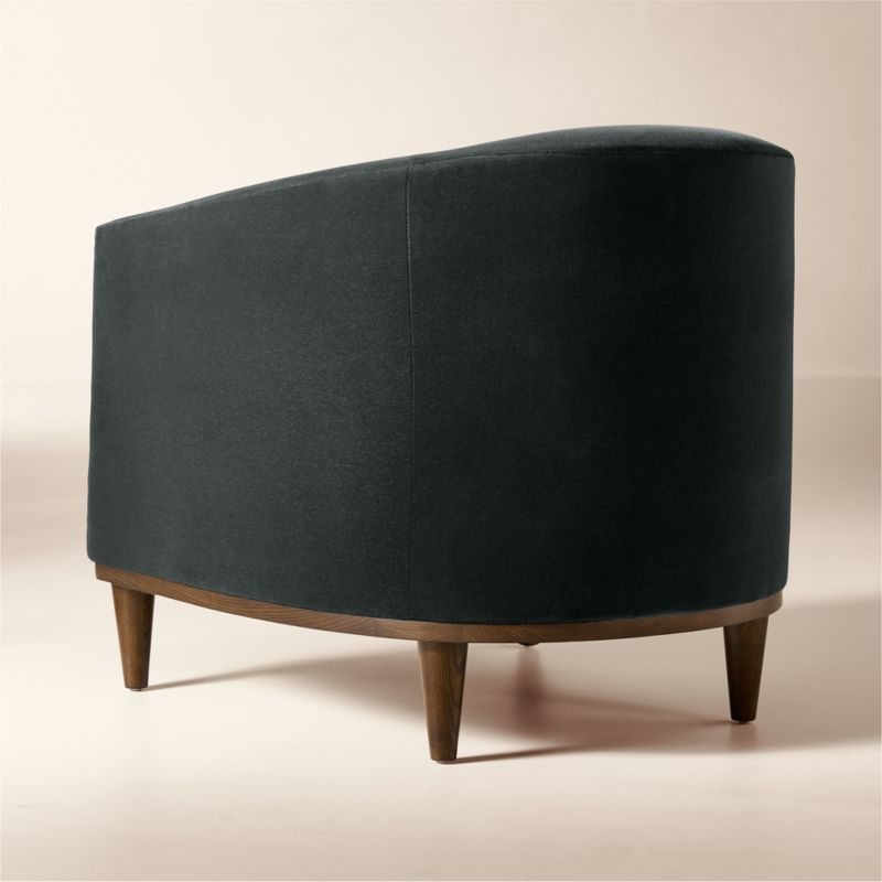 Mayfair Dark Blue Velvet Accent Chair by Todd Snyder - image 4 of 8