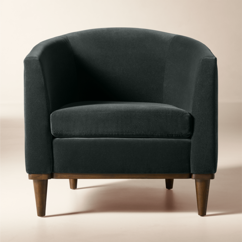 Mayfair Dark Blue Velvet Accent Chair by Todd Snyder - image 0 of 8