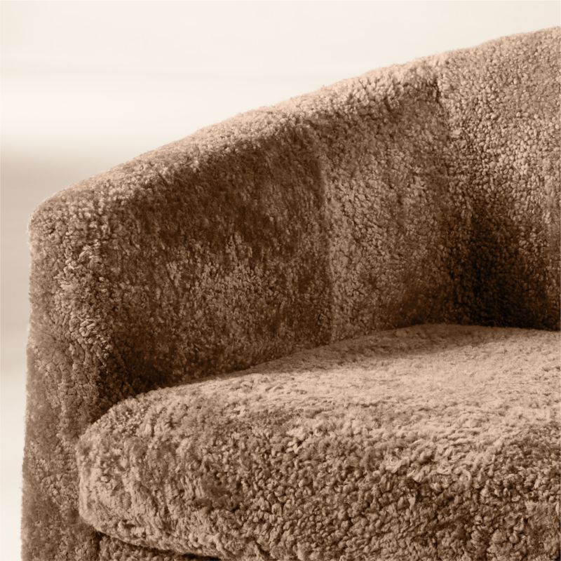 Mayfair Taupe Shearling Accent Chair by Todd Snyder - image 5 of 9