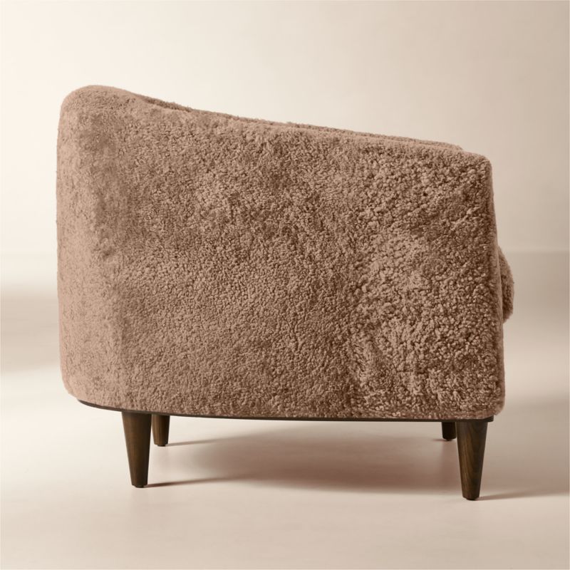 Mayfair Taupe Shearling Accent Chair by Todd Snyder - image 3 of 9