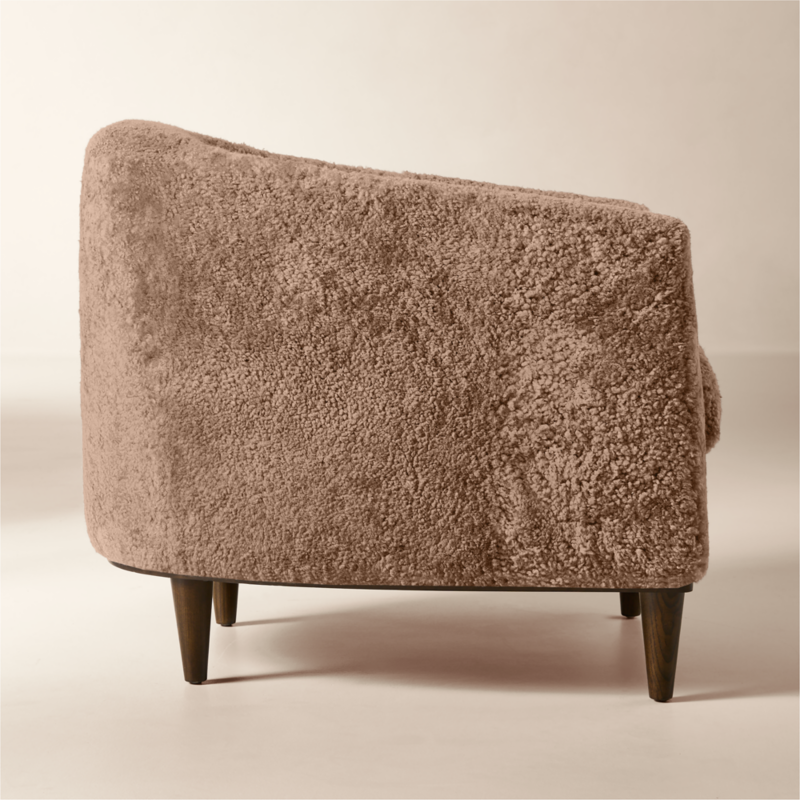 Mayfair Taupe Shearling Accent Chair by Todd Snyder - image 3 of 9