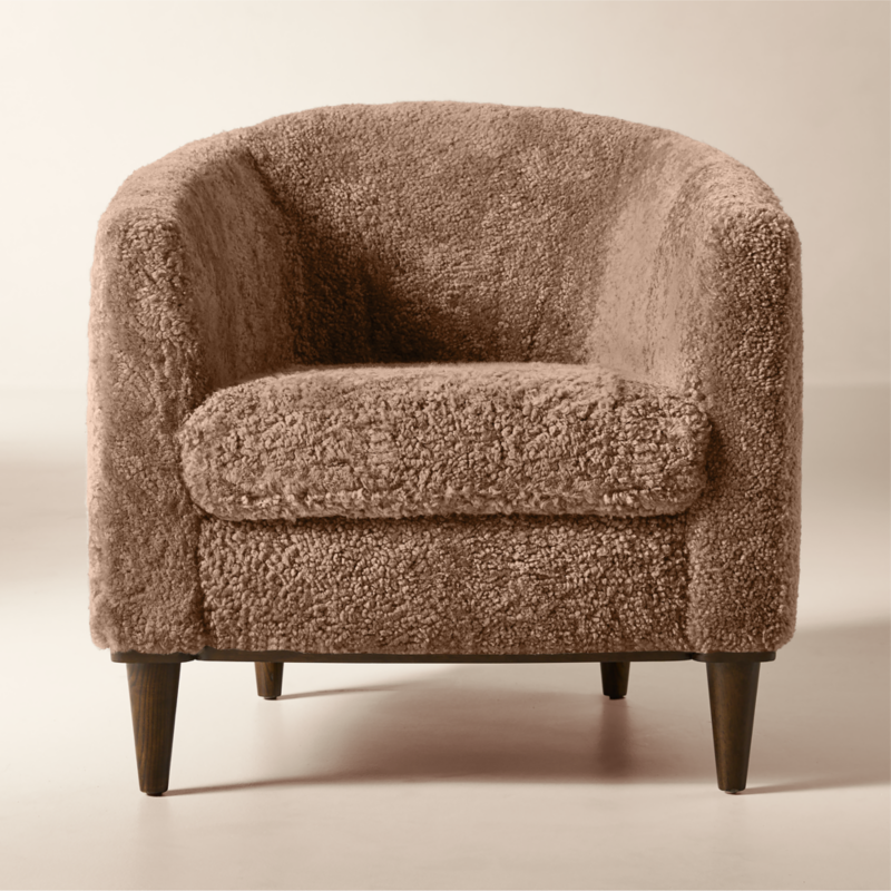 Mayfair Taupe Shearling Accent Chair by Todd Snyder - image 0 of 9