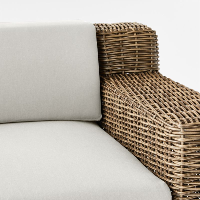 Maylin All-Weather Rattan Outdoor Lounge Chair with Warm White Sunbrella® Cushions - image 12 of 13