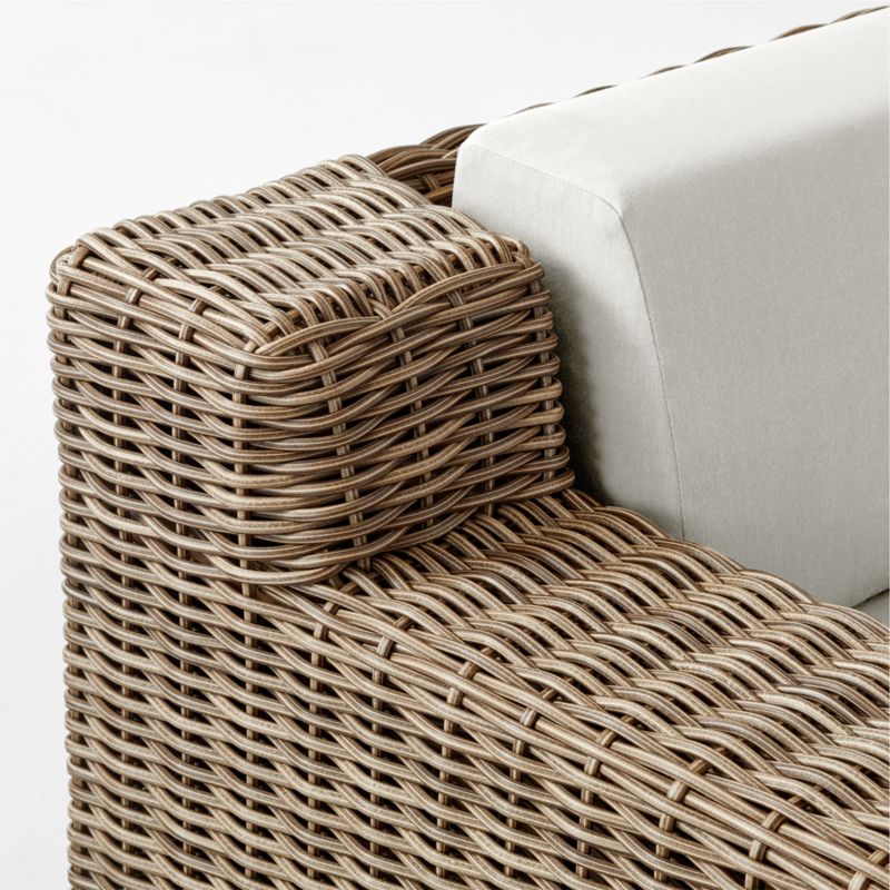 Maylin All-Weather Rattan Outdoor Left Chair with Warm White Sunbrella® Cushions - image 8 of 10