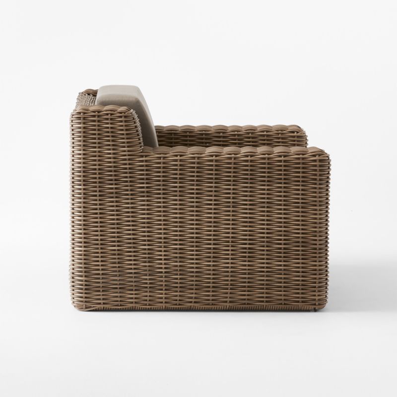 Maylin All-Weather Rattan Outdoor Lounge Chair with Grey Sunbrella® Cushions - image 5 of 8