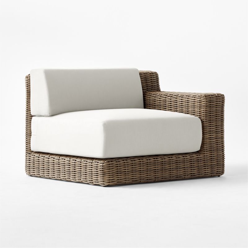 Maylin All-Weather Rattan Outdoor Right Chair with Warm White Sunbrella® Cushions - image 8 of 12