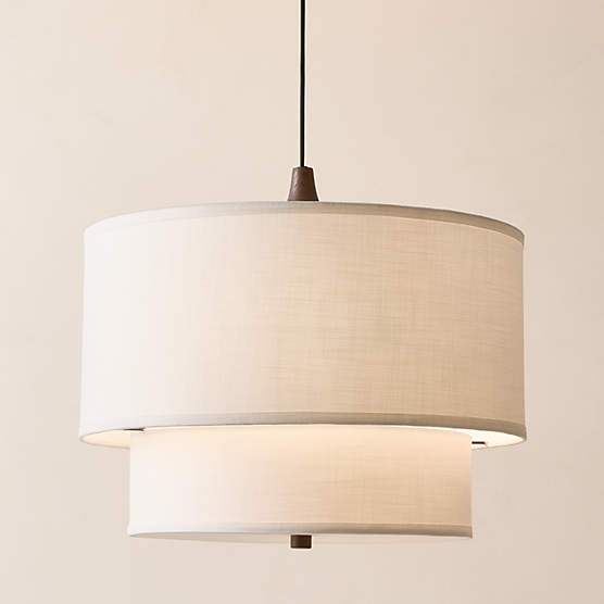 Mable Lampu Linen Pendant Light 22" by Casa Dean by Swizz Beatz