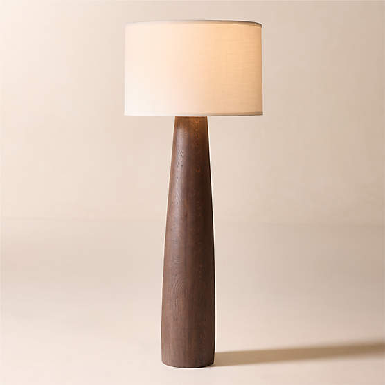 Mable Lampu Oak Wood Floor Lamp 58" by Casa Dean by Swizz Beatz