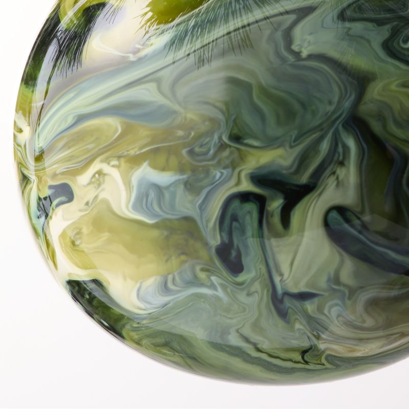 Marbled Round Glass 3" Christmas Tree Ornament Set of 4 - image 2 of 3
