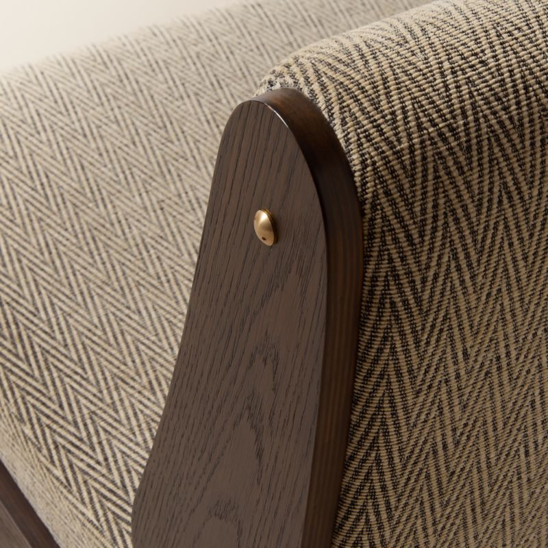 Meda Geometric Grey Textured Weave Accent Chair by Gianfranco Frattini - image 6 of 8