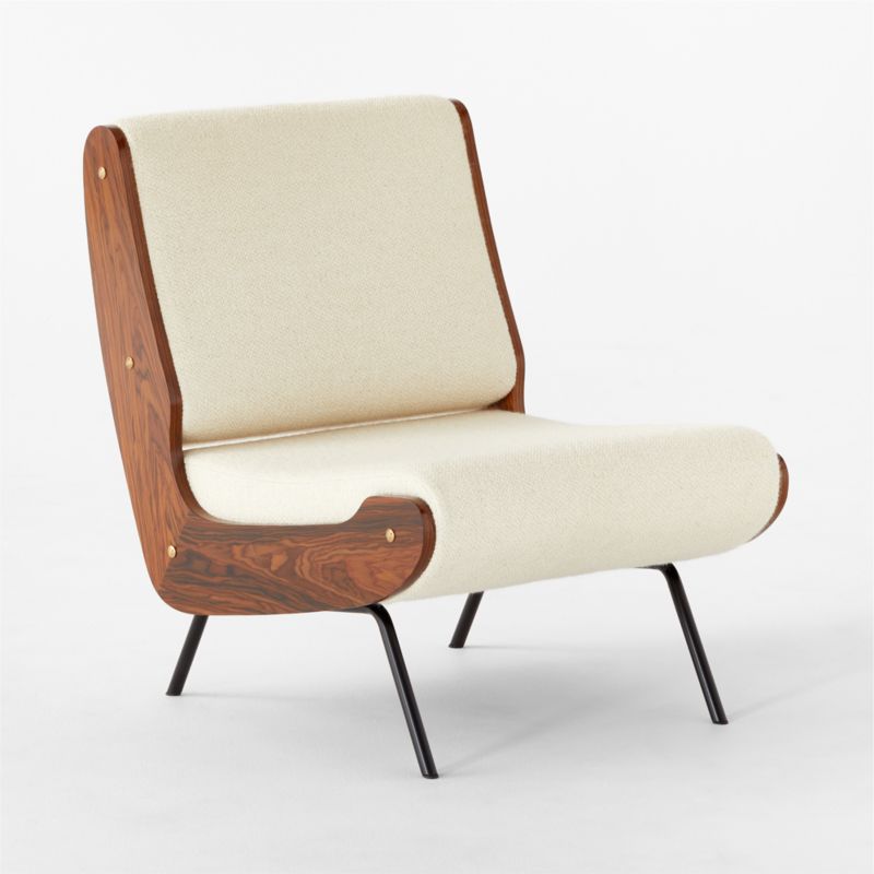 Meda Ivory Wool Armless Lounge Chair by Gianfranco Frattini - image 9 of 13