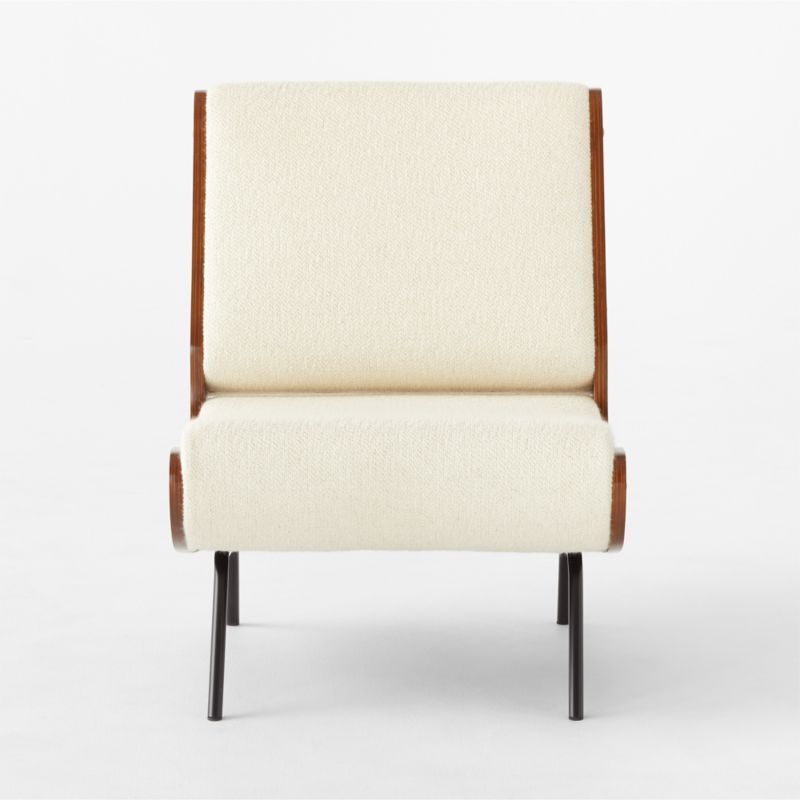 Meda Ivory Wool Armless Lounge Chair by Gianfranco Frattini - image 8 of 13