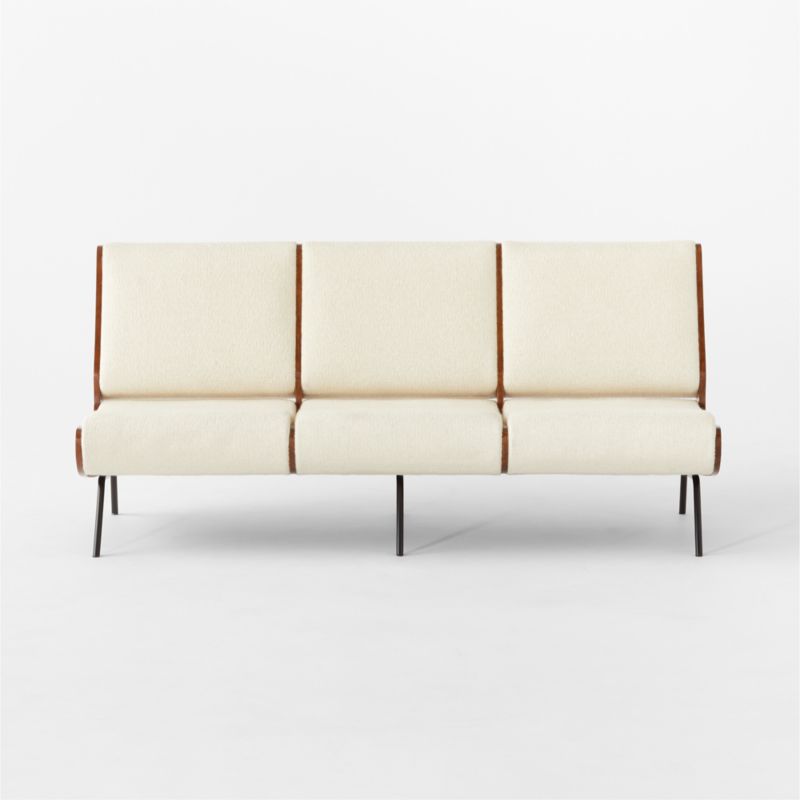 Meda Armless Sofa Hatch Charcoal by Gianfranco Frattini CB2 Canada