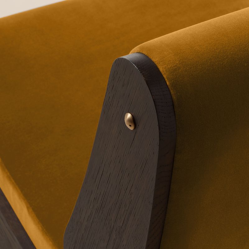 Meda Turmeric Velvet Accent Chair by Gianfranco Frattini - image 6 of 8