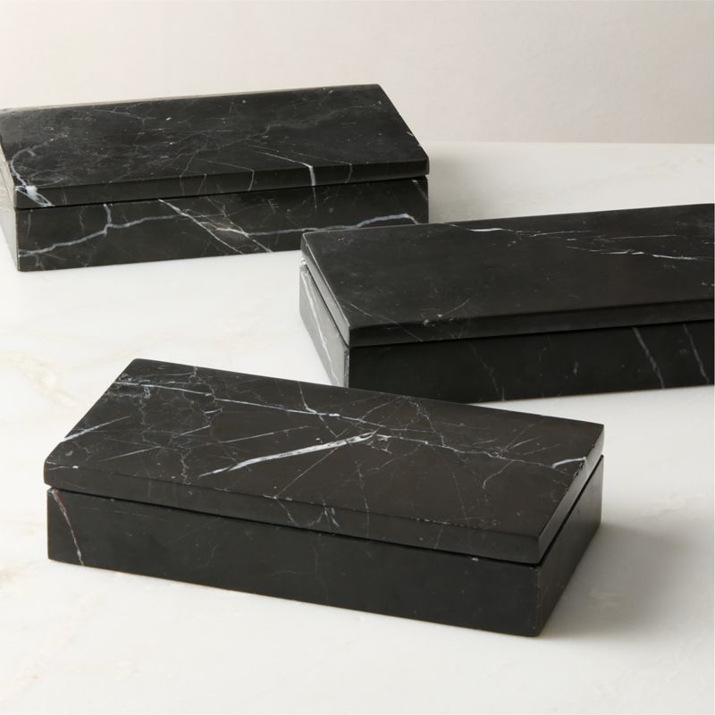 Medium Black Marble Box - image 5 of 10