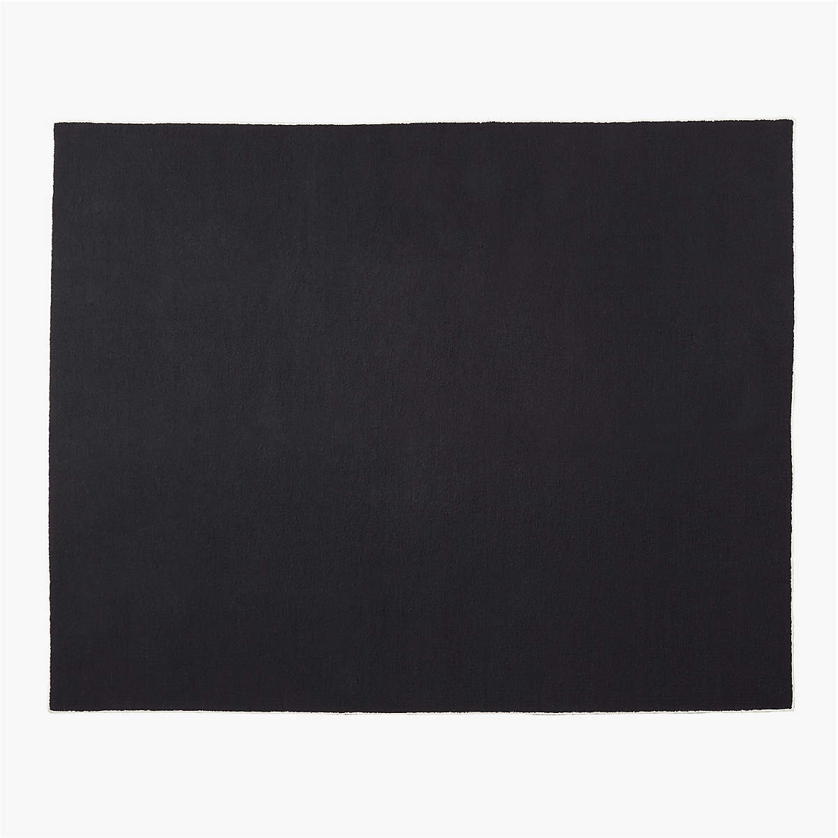Meire Handwoven Black New Zealand Wool Area Rug 5'x8' + Reviews CB2