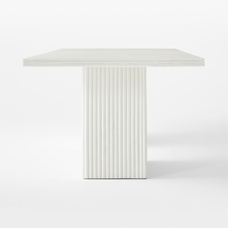 Melacon 105" Rectangular White Concrete Dining Table - image 4 of 7