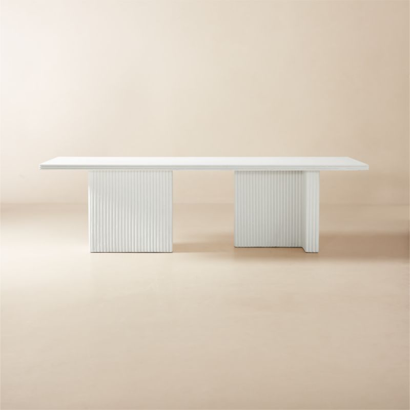 Melacon 105" Rectangular White Concrete Dining Table - image 0 of 7