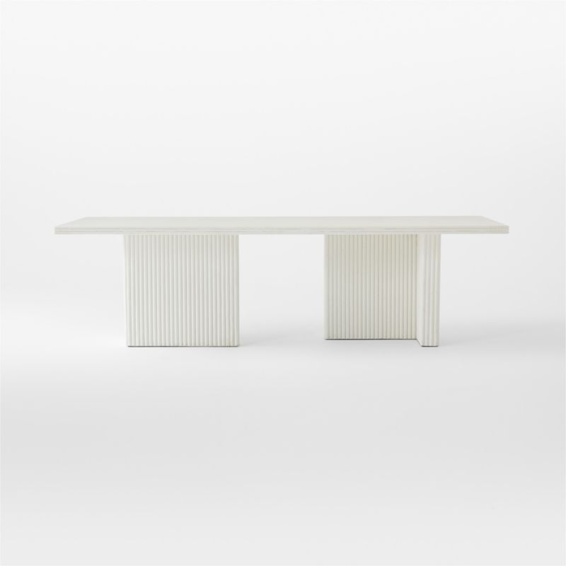 Melacon 105" Rectangular White Concrete Dining Table - image 2 of 7