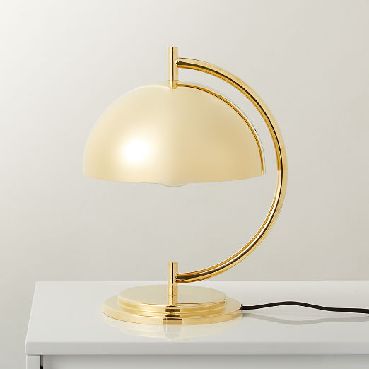 Melani Polished Brass Dome Table Lamp