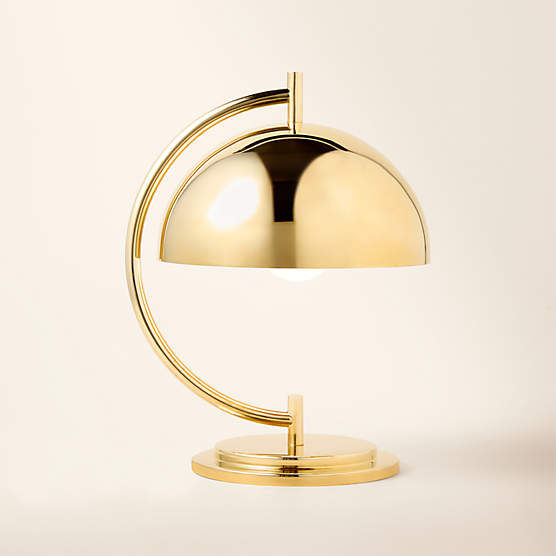 Melani Polished Brass Dome Table Lamp