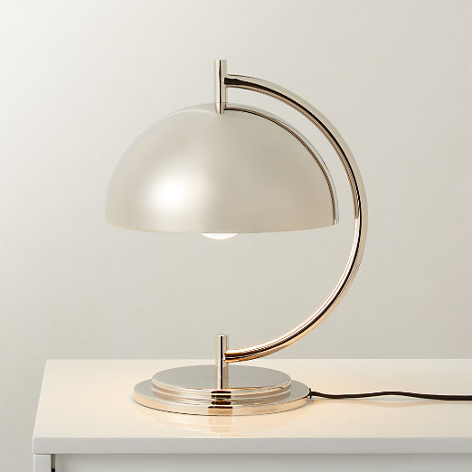 Melani Polished Nickel Dome Table Lamp