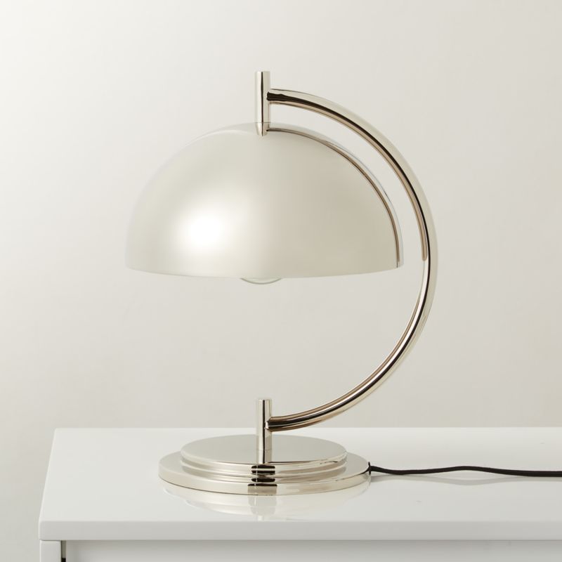 Melani Polished Nickel Dome Table Lamp - image 2 of 7