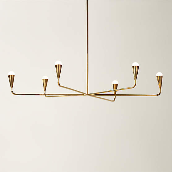 Risette Modern Polished Brass And Crystal Chandelier Reviews CB2   Meldon Polished Brass Chandelier 