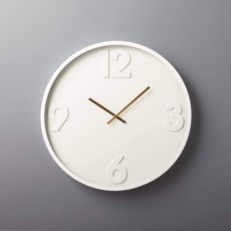 Modern White Wall Clocks CB2